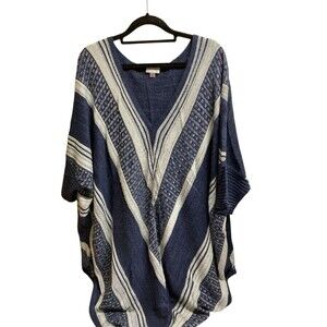 Avenue Women’s Poncho Blue Gray Size 22/24